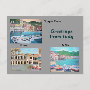 Italy Greetings Postcard