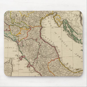Italy hand coloured Atlas Map Mouse Mat