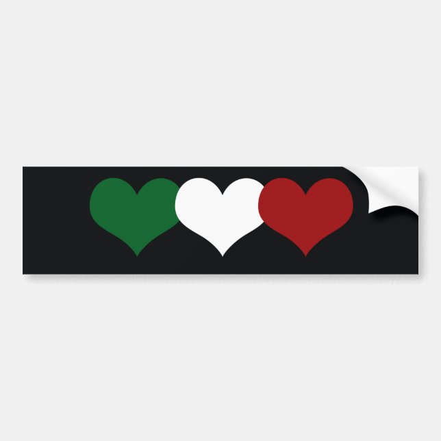 Italy Heart Bumper Sticker (Front)