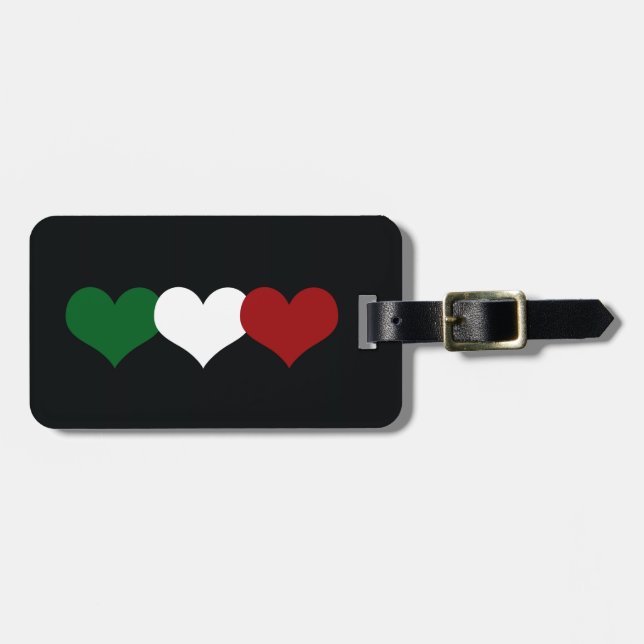 Italy Heart Luggage Tag (Front Horizontal)