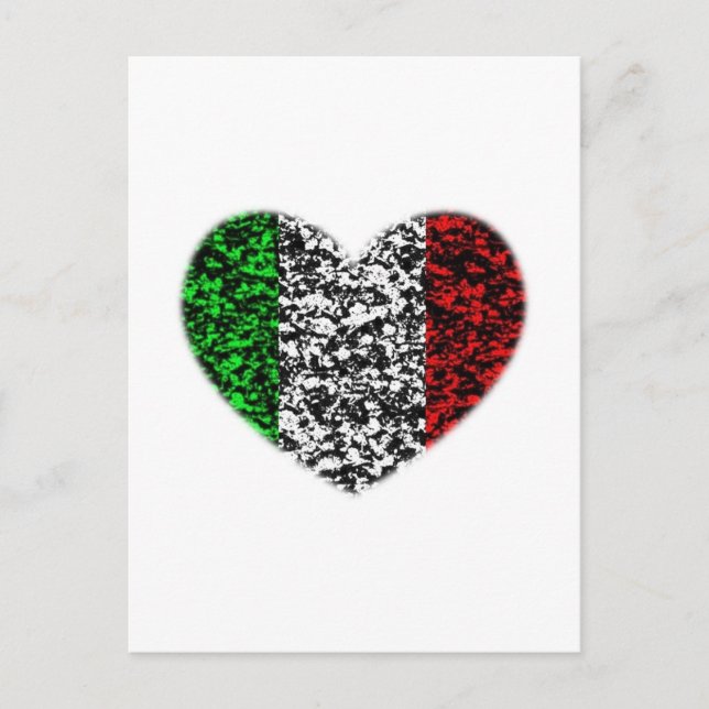 Italy Heart Postcard (Front)