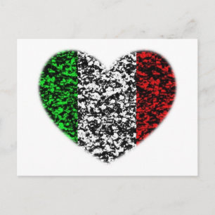 Italy Heart Postcard