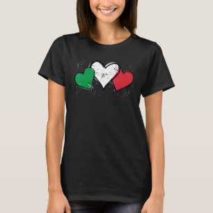 Italy Heartbeat Italy Italian Flag Heart Italy Her T-Shirt