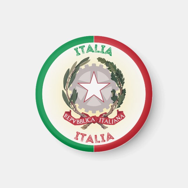 Italy Heritage Emblem Magnet (Front)