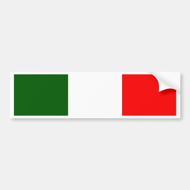 Italy High quality Flag Bumper Sticker (Front)