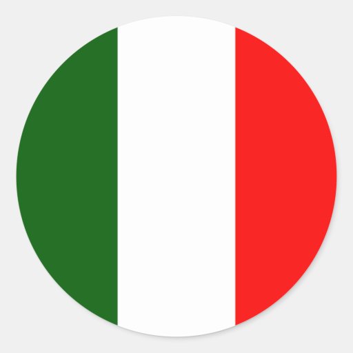 Image of Italy High quality Flag Classic Round Sticker