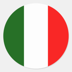 Italy High quality Flag Classic Round Sticker