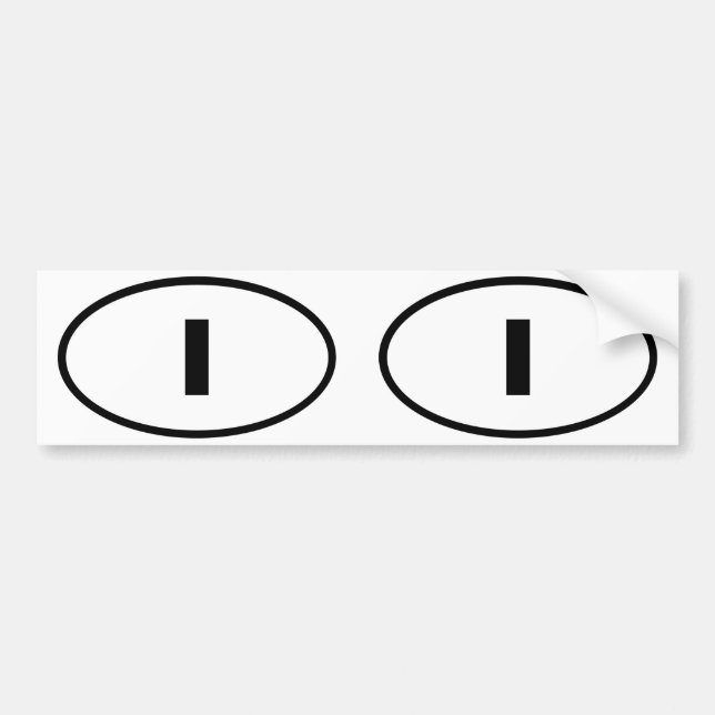 Italy - I - European oval Bumper Sticker (Front)