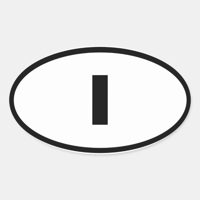 Italy - I - European Oval Sticker (Front)