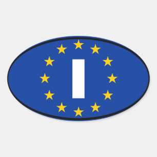 Italy - I - European Union Oval Sticker