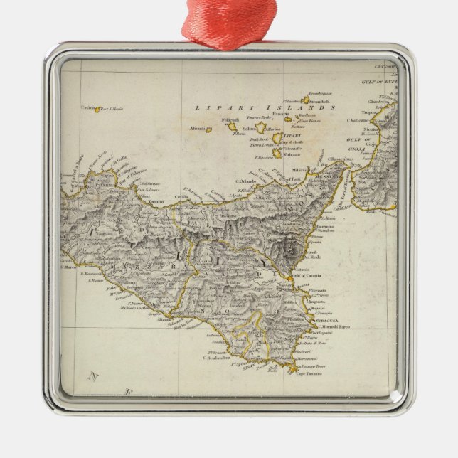 Italy III Metal Tree Decoration (Front)