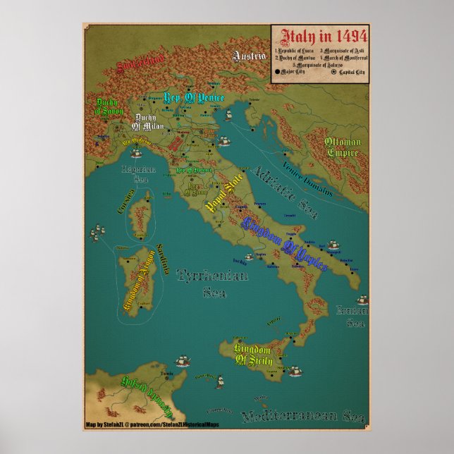 Italy in 1494 poster (Front)