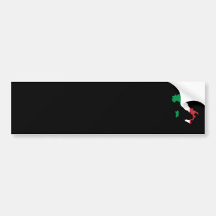 Italy in Flag Colours Bumper Sticker