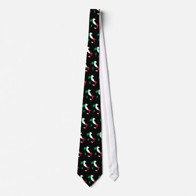 Italy in Italian Colours Tiled Tie (Front)