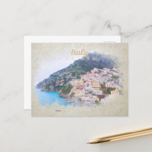 Italy in watercolor Postcard