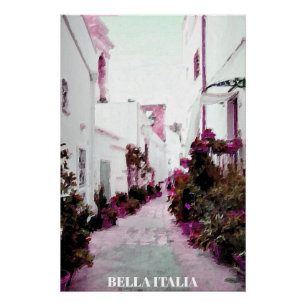 ** Italy Italia AP12 Street Plant Oil Paint Poster