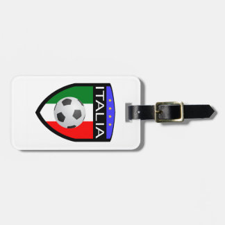Italy / Italia Flag Patch - with soccer ball Luggage Tag