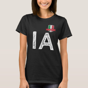 Italy Italia Human-Flag Letter I and A Italy Itali T-Shirt