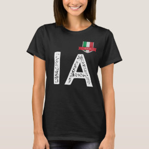 Italy Italia Human-Flag Letter I and A Italy Itali T-Shirt