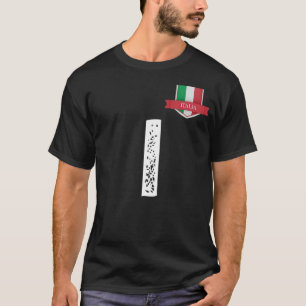 Italy Italia Human-Flag Letter I Italy Italia red T-Shirt