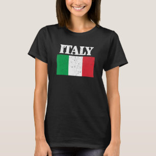 Italy Italia Italian Flag Home Pride Italiano Dist T-Shirt