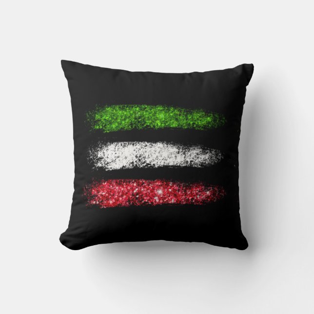 *~* ITALY ITALIA ITALIAN Simple Abstract Flag Cushion (Front)
