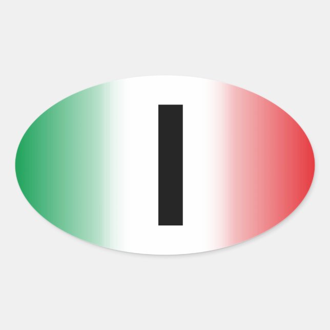 Italy - Italia Kleber Oval Sticker (Front)