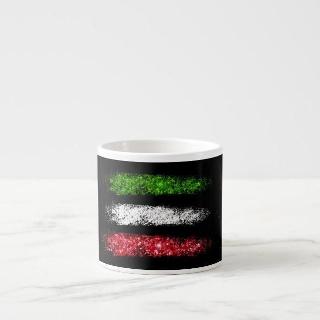 *~* ITALY ITALIA Simple Abstract ITALIAN Flag Espresso Cup (Front)