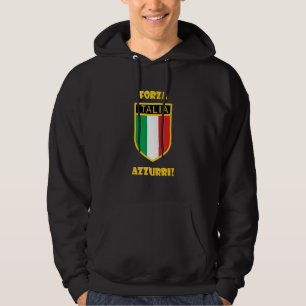 Italy Italia Sport Retro Vintage Jersey Forza Azzu Hoodie
