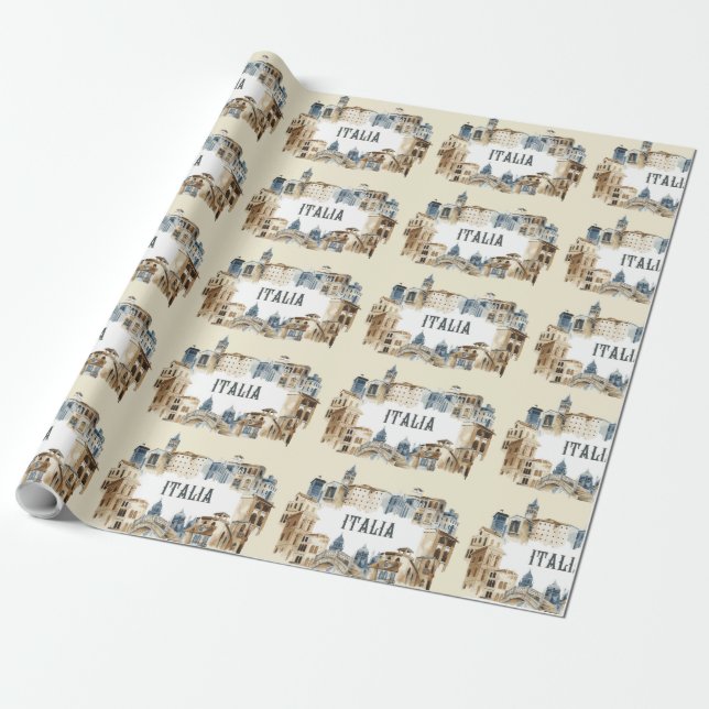 Italy Italia Wrapping Paper (Unrolled)