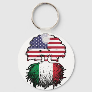 Italy Italian American USA United States America Key Ring