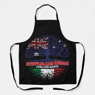 Italy Italian Australian Australia Tree Roots Flag Apron