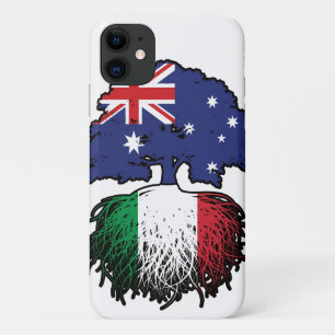 Italy Italian Australian Australia Tree Roots Flag iPhone 11 Case