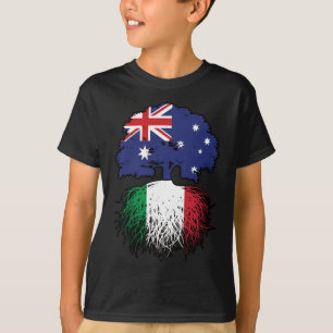 Italy Italian Australian Australia Tree Roots Flag T-Shirt