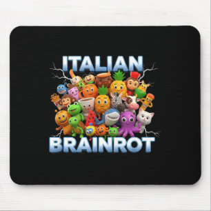 Italy Italian Brainrot Funny Meme Characters Trend Mouse Mat