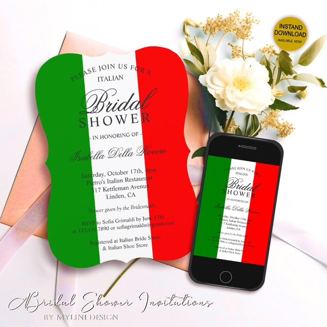 Italy Italian Bridal Shower Invitation (Creator Uploaded)