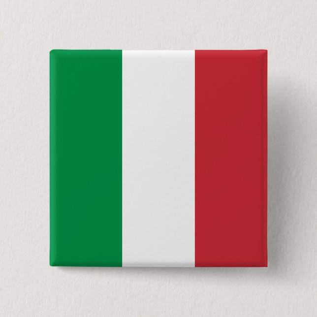 Italy (Italian) Flag 15 Cm Square Badge (Front)