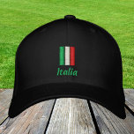 Italy & Italian Flag fashion / Italia Patriots Embroidered Hat<br><div class="desc">Embroidered Hats: Italy & Italian Flag fashion baseball / trucker hats for Italian patriots - love my country,  travel,  holiday / sports fans</div>