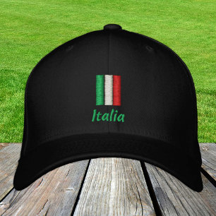 Italy & Italian Flag fashion / Italia Patriots Embroidered Hat