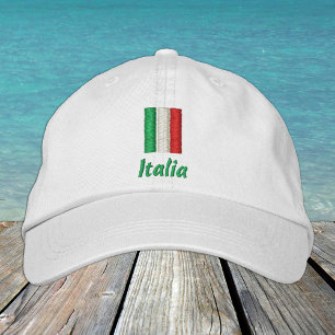 Italy & Italian Flag fashion / Italia Patriots Embroidered Hat