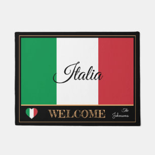 Italy & Italian Flag house mat /sports Welcome