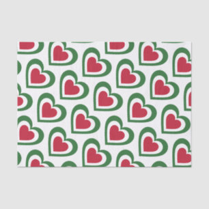 Italy/Italian Flag-inspired Hearts Tissue Paper