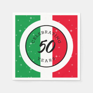 Italy Italian Flag Italia Birthday Anniversary Napkin