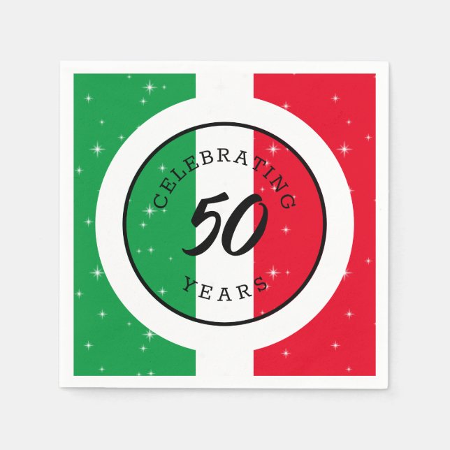 Italy Italian Flag Italia Birthday Anniversary Napkin (Front)