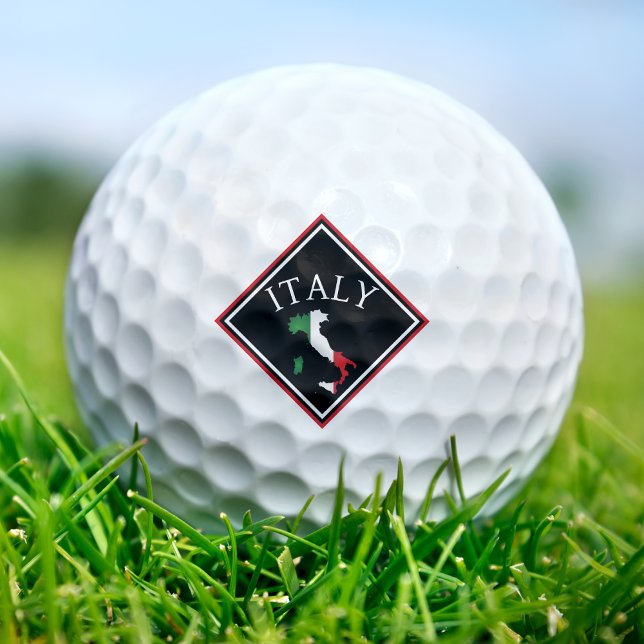Italy Italian Flag Italia Map Black Diamond Golf Balls (Creator Uploaded)