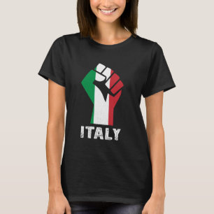 Italy Italian Flag Italian Roots Handfist Italian T-Shirt