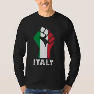 Italy Italian Flag Italian Roots Handfist Italian T-Shirt