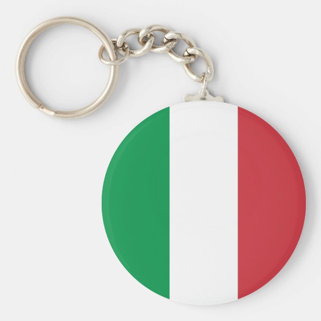 Italy (Italian) Flag Key Ring (Front)