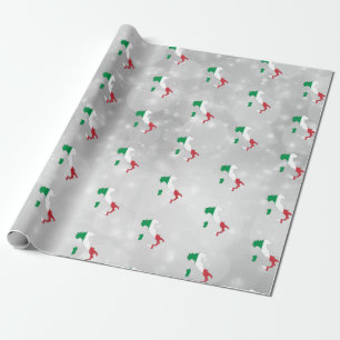Italy Italian Flag Map Wrapping Paper