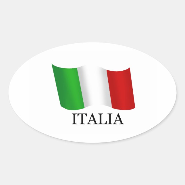 Italy Italian flag of Italy Italia Oval Sticker (Front)